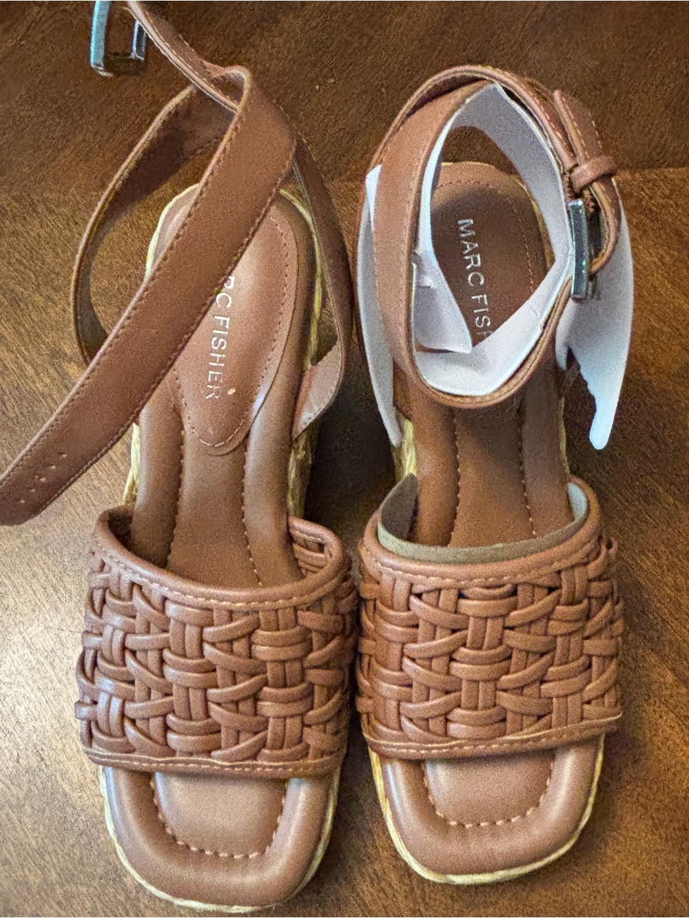 Marc Fisher brown wedges size 7 NWT